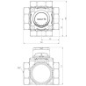 AFRISO 4-drogowy obrotowy zawór mieszający ARV 487 ProClick DN50 Rp2" Kvs 40 1348710